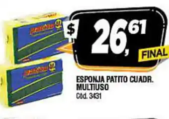 Supermercados Yaguar Multiuso Esponja Patito Cuadr oferta