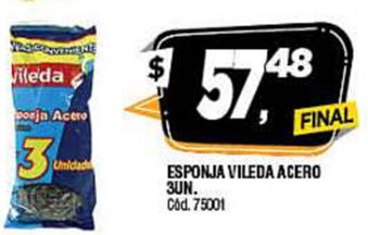Supermercados Yaguar Vileda Esponja Acero 3Un oferta