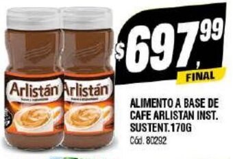 Supermercados Yaguar Alimento A Base de CAfe Arlistan Inst. Sustent 170g oferta