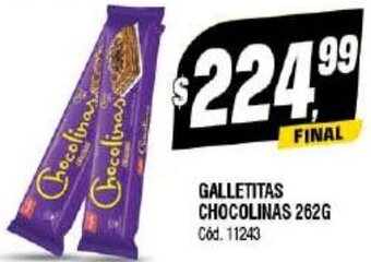 Supermercados Yaguar Galletitas Chocolinas 262g oferta