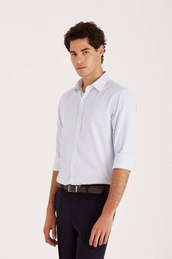 Macowens Camisa ratier celeste oferta