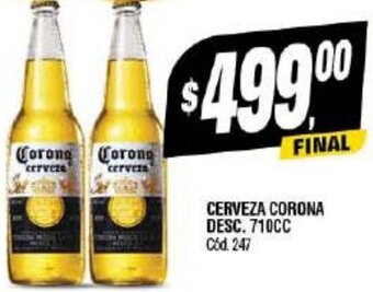 Supermercados Yaguar Cerveza Corona Desc 710cc oferta