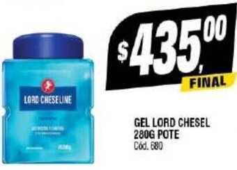 Supermercados Yaguar Gel Lord Chesel 280g Pote oferta