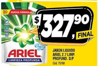Supermercados Yaguar Ariel Jabon Liquido 2.7 Limp Profund. D/P oferta
