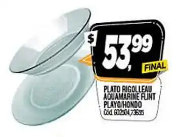 Supermercados Yaguar Plato Rigolleau Aquamarine Flint Playo/Hondo oferta