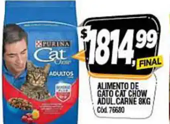 Supermercados Yaguar Cat Alimento De Gato Chow Adul. Carne 8kg oferta
