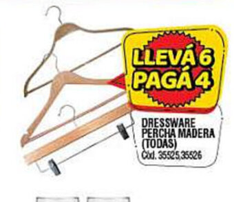 Supermercados Yaguar Dressware Percha Madera (Todas) oferta