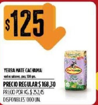 Supermercados Vea YErba Mate Cachamai oferta