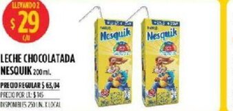 Supermercados Vea Nesquik Leche Chocolatada 200ml oferta