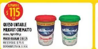 Supermercados Vea Milkaut Queso Untable Crematio 450g oferta