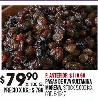 Coto Pasas de uva sultanina morena oferta