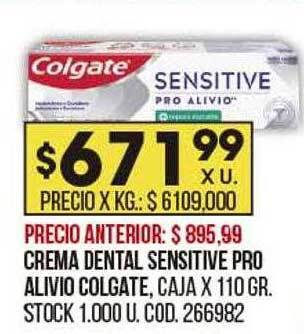Coto Crema dental sensitive pro alivio colgate oferta