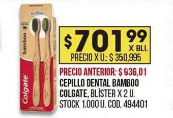 Coto Cepillo dental bamboo colgate oferta