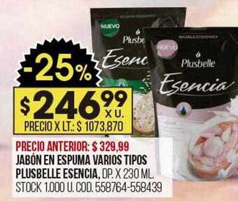 Coto Jabón en espuma varios tipos plusbelle esencia oferta
