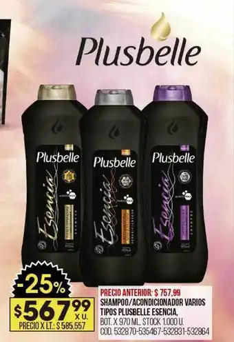 Coto Shampoo acondicionador varios tipos plusbelle esencia oferta