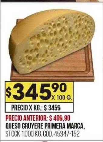 Coto Queso gruyere primera marca oferta