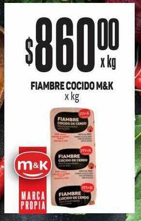 Makro Fiambre cocido m&k oferta