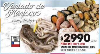 Coto Variado de mariscos congelados oferta