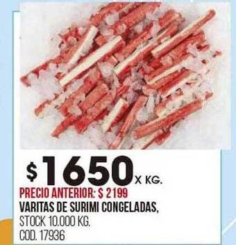 Coto Varitas de surimi congeladas oferta