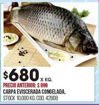 Coto Carpa eviscerada congelada oferta