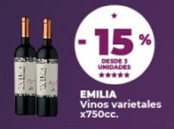 Supermayorista Vital Emilia Vinos varietales x 750cc oferta
