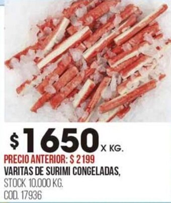 Coto Varitas de Surimi Congeladas x kg oferta