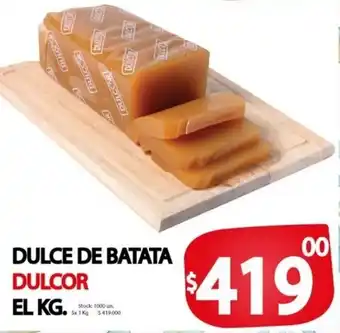 Supermercados Caracol Dulce de Batata Dulcor el kg oferta