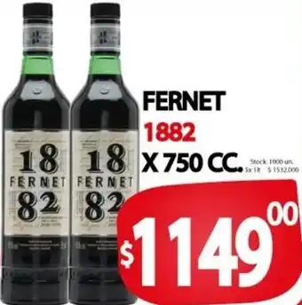 Supermercados Caracol Fernet 1882 x 750cc oferta