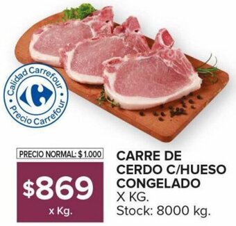 Carrefour Maxi Carre de Cerdo c/Hueso Congelado x kg oferta