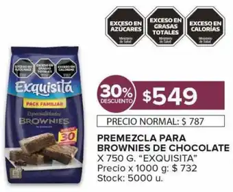 Carrefour Maxi Premezcla para Brownies de Chocolate x 750g EXQUISITA oferta