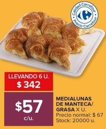 Carrefour Maxi Medialunas de Manteca / Grasa x u oferta
