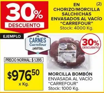 Carrefour Maxi Morcilla Bombón Envasada Al Vacío x kg CARREFOUR oferta