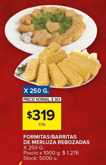 Carrefour Maxi Formitas / Barritas de Merluza Rebozadas x 250g oferta