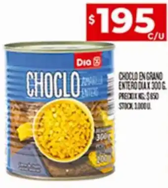 Supermercados DIA Choclo en Grano Entero DIA x 300g oferta