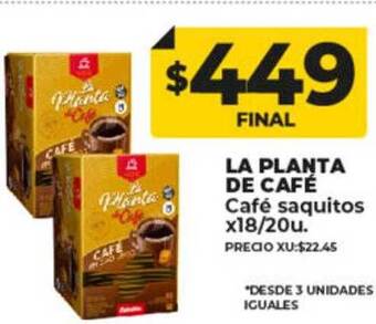 Supermayorista Vital La planta de café café saquitos oferta