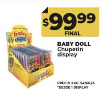 Supermayorista Vital Baby doll chupetin display oferta