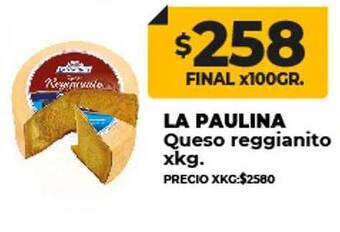 Supermayorista Vital La paulina queso reggianito oferta