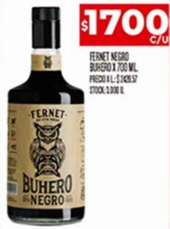 Fernet Negro Buhero x 700ml