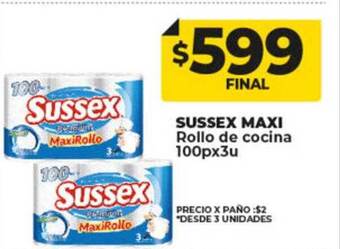 Supermayorista Vital Sussex maxi rollo de cocina oferta
