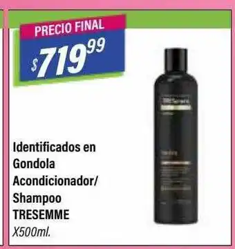 Micropack Indentificados en gondola acondicionador shampoo tresemmé oferta