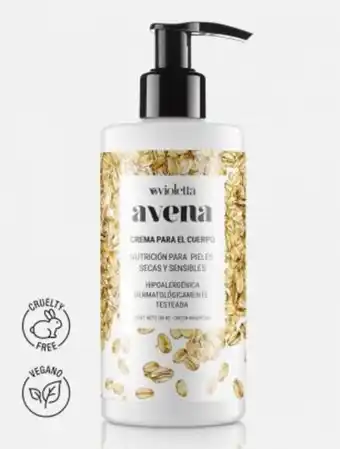 Crema para el cuerpo piel seca y sensible avena