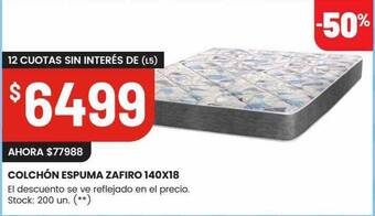 Changomas Colchón espuma zafiro 140x18 oferta