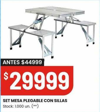 Changomas Set mesa plegable con sillas oferta