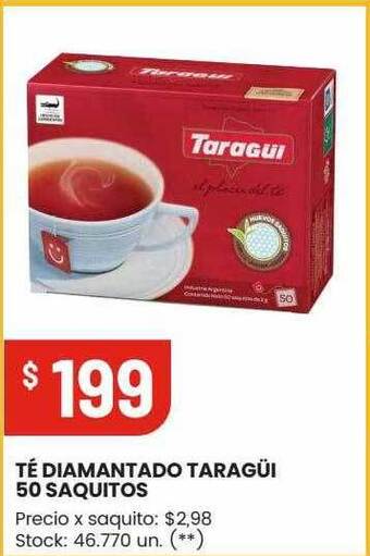 Changomas Té diamantado taragüi 50 saquitos oferta
