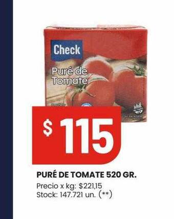Changomas Puré de tomate 520 gr. oferta