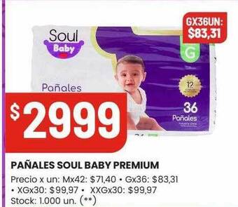 Changomas Pañales soul baby premium oferta