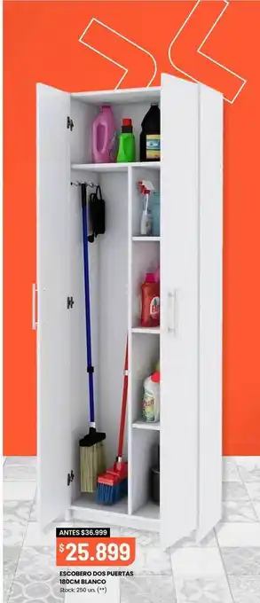 Changomas Escobero dos puertas 180 cm blanco oferta