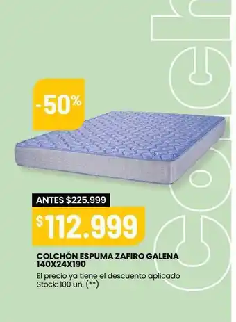 Changomas Colchón espuma zafiro galena 140x24x190 oferta