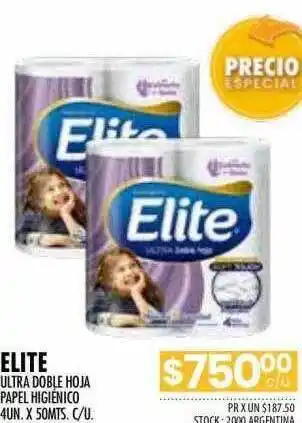 Pigmento Elite ultra doble hoja papel higiénico oferta