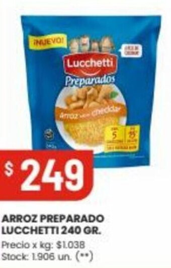 Changomas Arroz Preparado Lucchetti 240g oferta